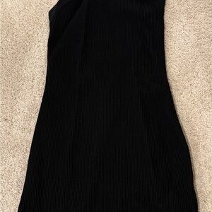 Aritzia Black Asymmetrical One Shoulder Cocktail Dress